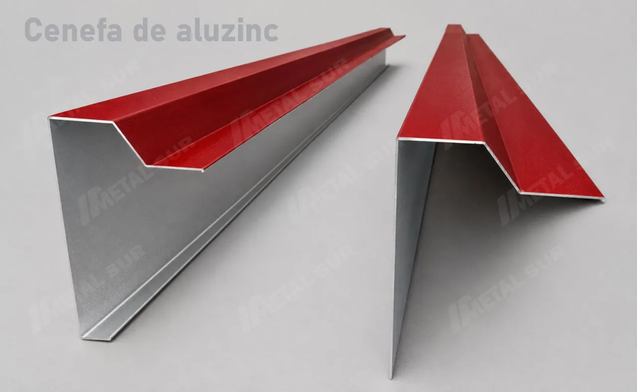 Cenefa Tipo 1 de Aluzinc prepintado color rojo
