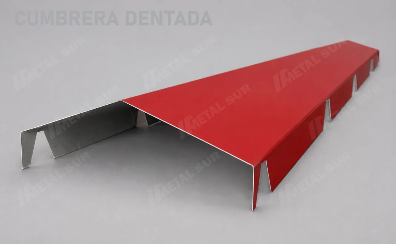 Cumbrera dentada especial de Aluzinc prepintado